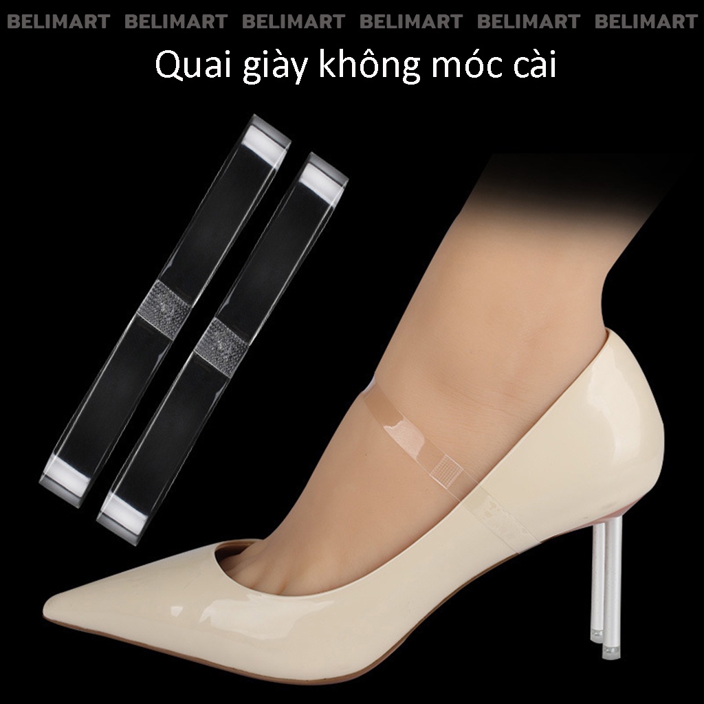 Quai giày cao gót bằng silicon trong suốt giúp giữ và ôm chân, chống tuột gót khi mang giày Beli PK39 PK51 PK143