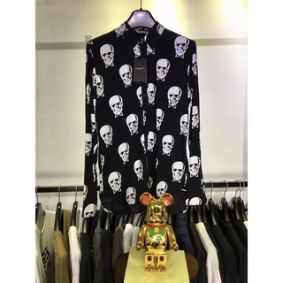 Áo Sơ Mi SLP Đầu Lâu, vải viscose, cao cấp, unisex, ảnh thật, menswear womenswear