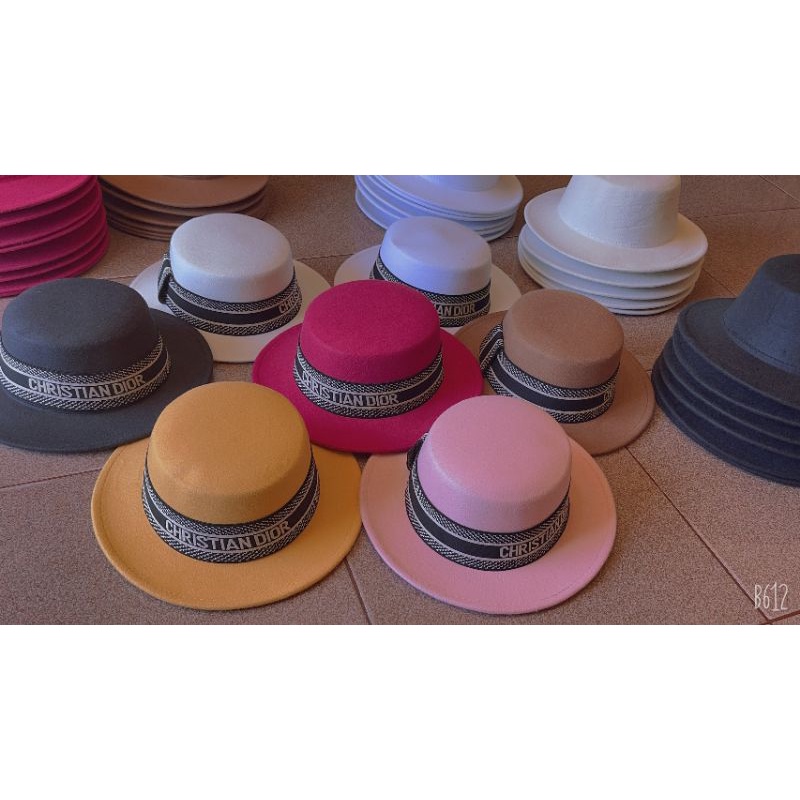 Mũ dạ fedora vành nhỏ đầu tròn đai dio siêu sang chảnh