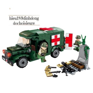Bộ lắp ráp Lego Army Xe cứu thương Sembo 101271