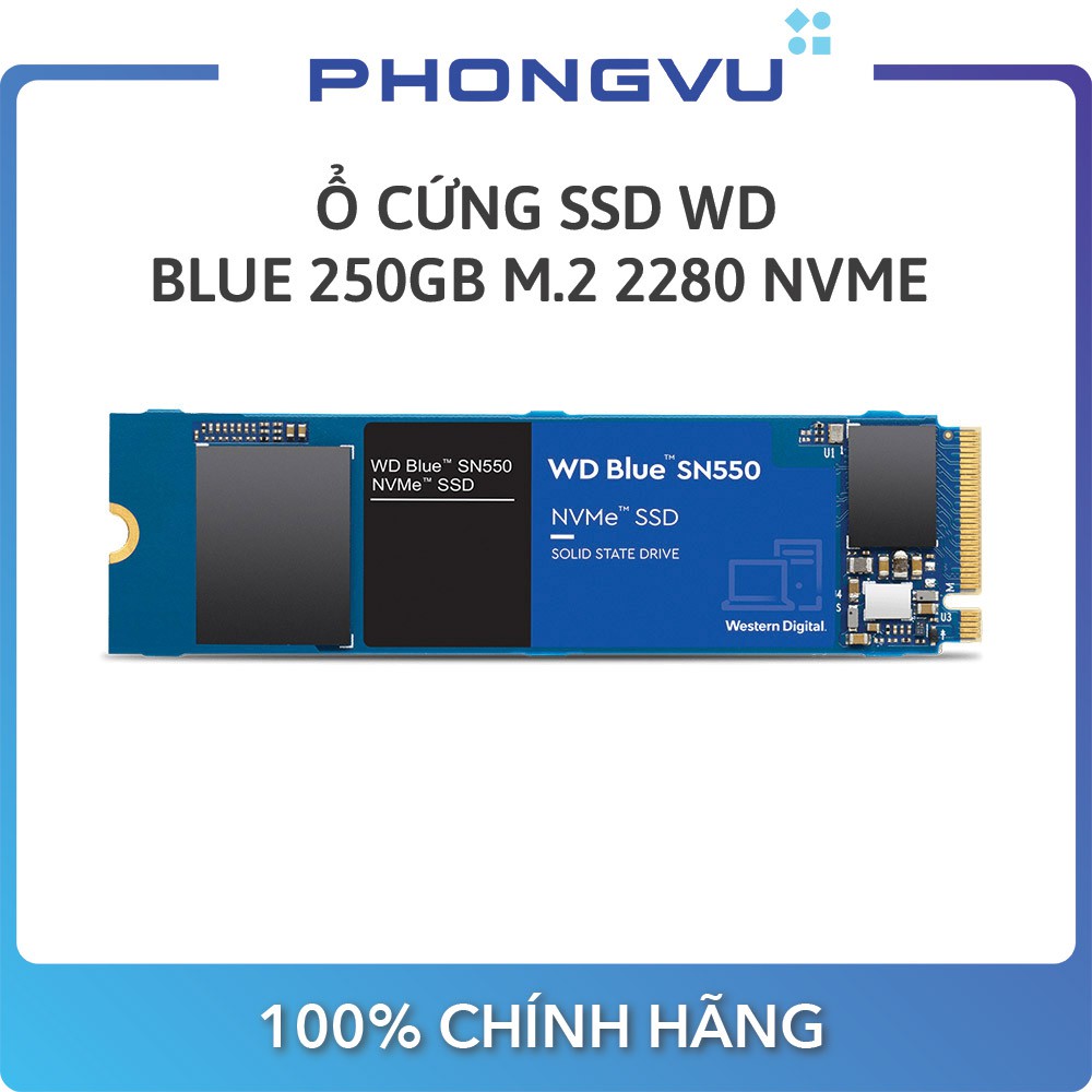 Ổ cứng SSD WD Blue SN550 250GB M.2 2280 NVMe Gen3 x4 (WDS250G2B0C)