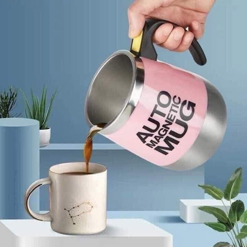 Cốc tự khuấy thông minh,cốc tự pha cafe cao cấp Self Stirring Mug rễ ràng su dụng