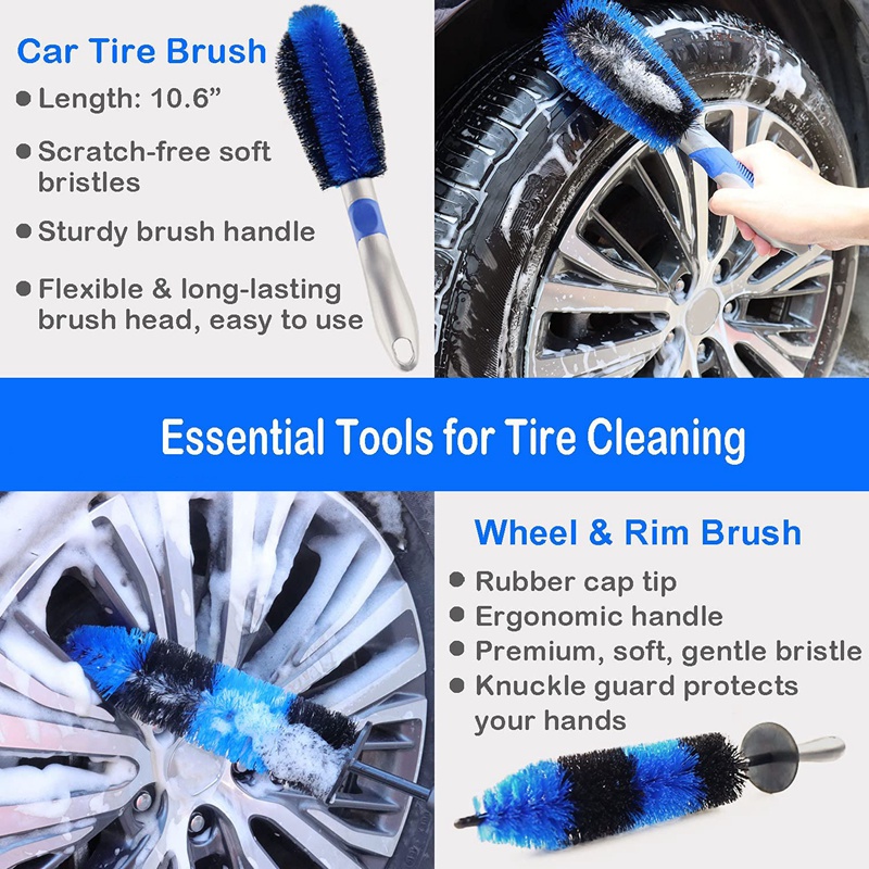 Bộ 18 Cọ Vệ Sinh Bánh Xe Hơi Chuyên Dụng