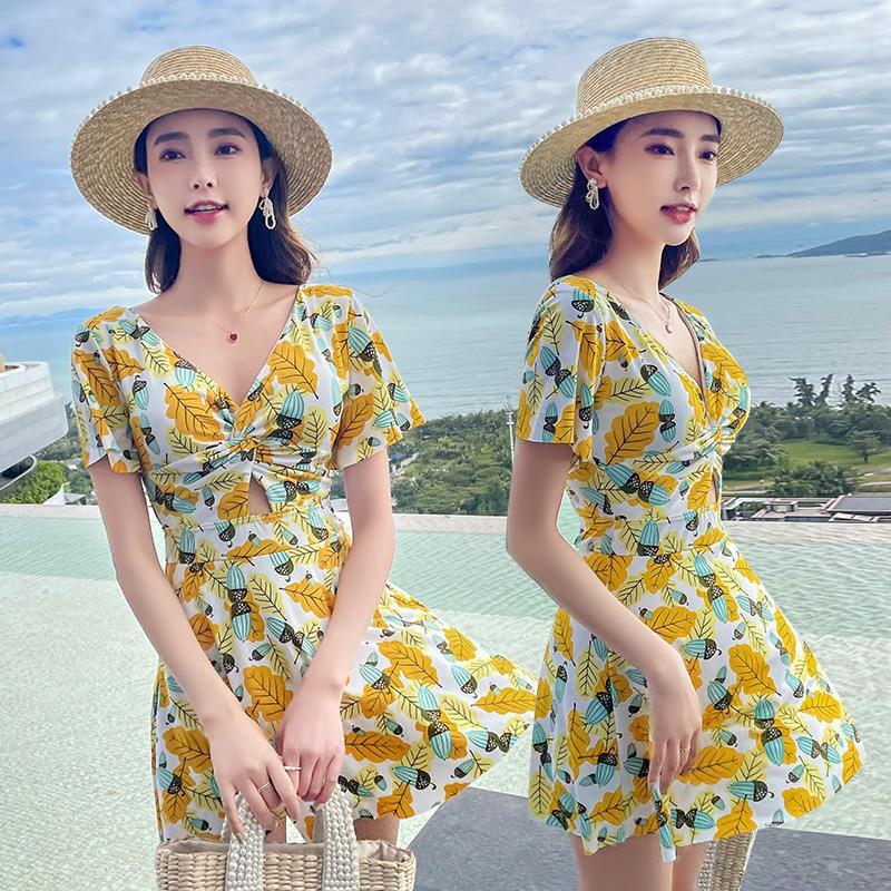 Đồ Bơi Liền Thân Ngắn Tay Thời Trang Cho Nữ | BigBuy360 - bigbuy360.vn