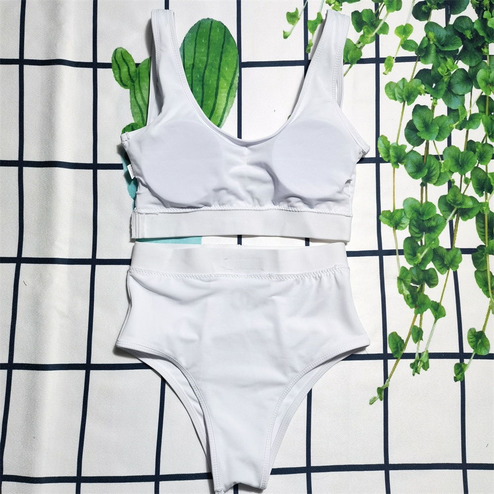 Áo Tắm Có Gân Co Giãn Rộng Jersey Đen Trắng