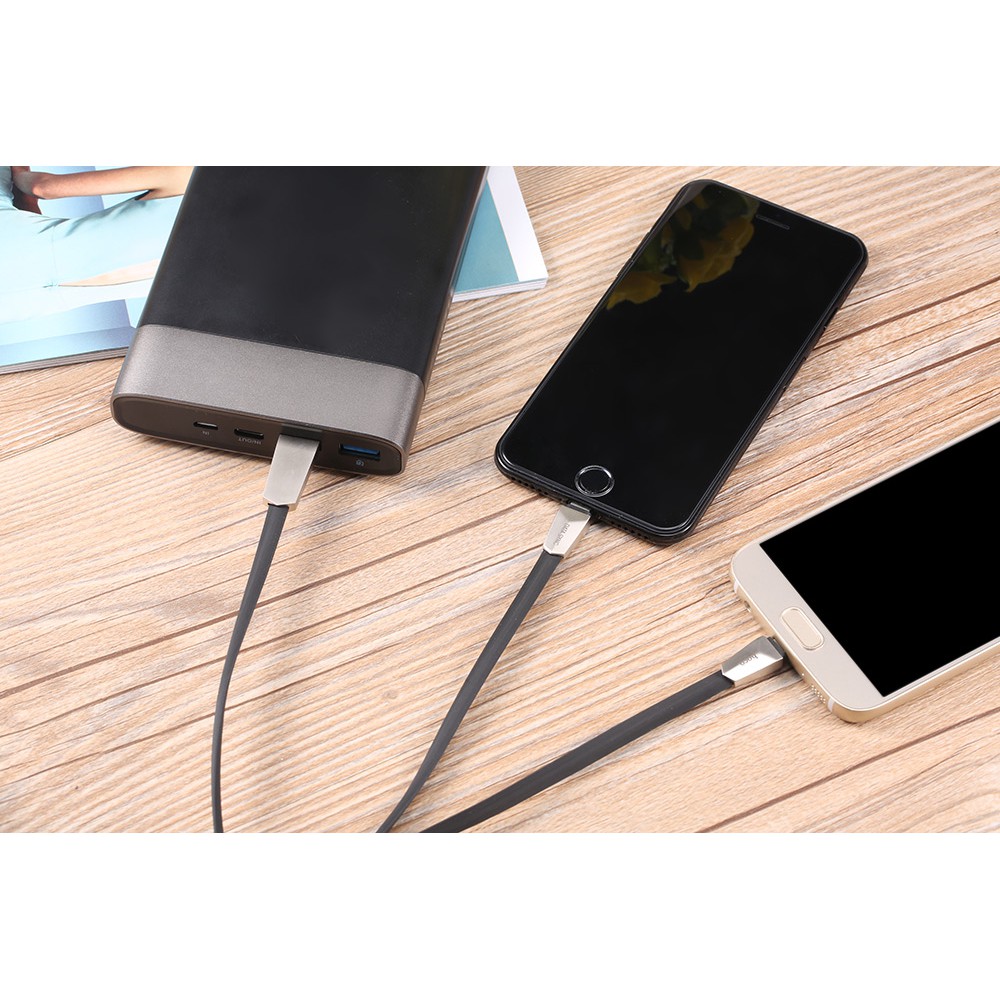 Cáp Sạc HOCO X4, 2 Đầu Cổng Lightning Cho Iphone Và Micro USB Cho Samsung, Oppo...