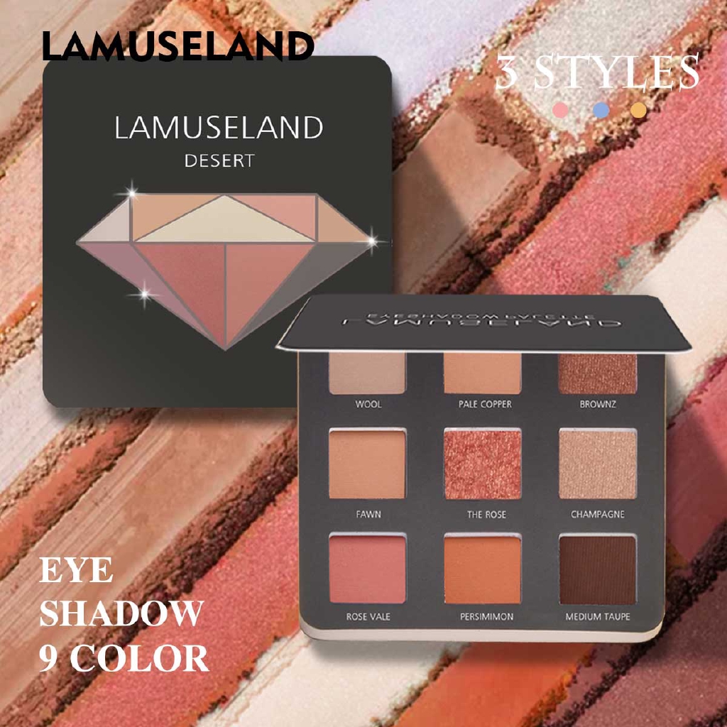 Bảng Phấn Mắt + Cọ Đánh Phấn Mắt LAMUSELAND LAS302 Trang Điểm Thời Thượng 40g | BigBuy360 - bigbuy360.vn