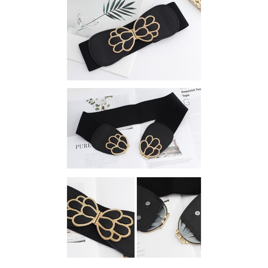 Thắt lưng bản to khóa nơ dễ thương