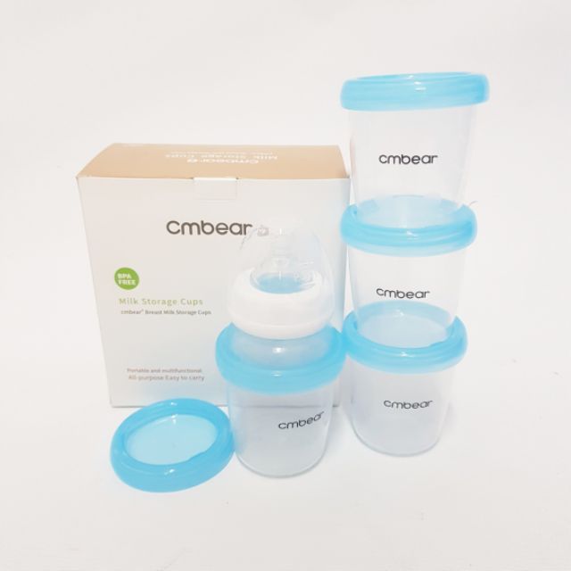 Cốc trữ sữa đa năng Cmbear (hộp 4 cốc)