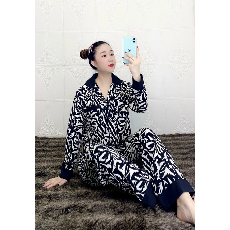 Đồ bộ nữ pijama lụa tay dài nh06 | BigBuy360 - bigbuy360.vn