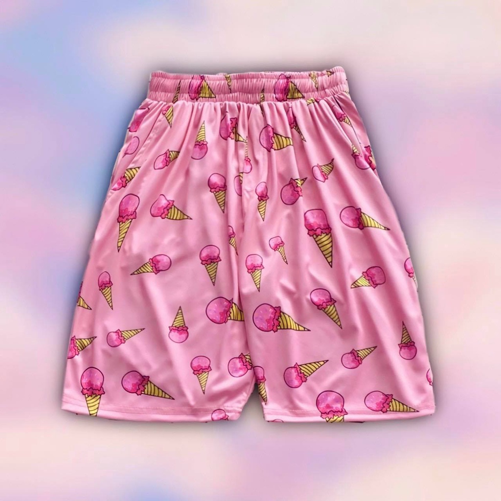 Quần short cartoon hoạt hình thun mát unisex cryaotic10