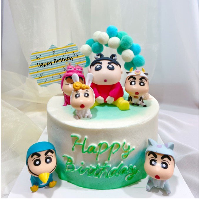 Set 6 mô hình đồ chơi nhân vật trong phim hoạt họa cậu bé bút chì