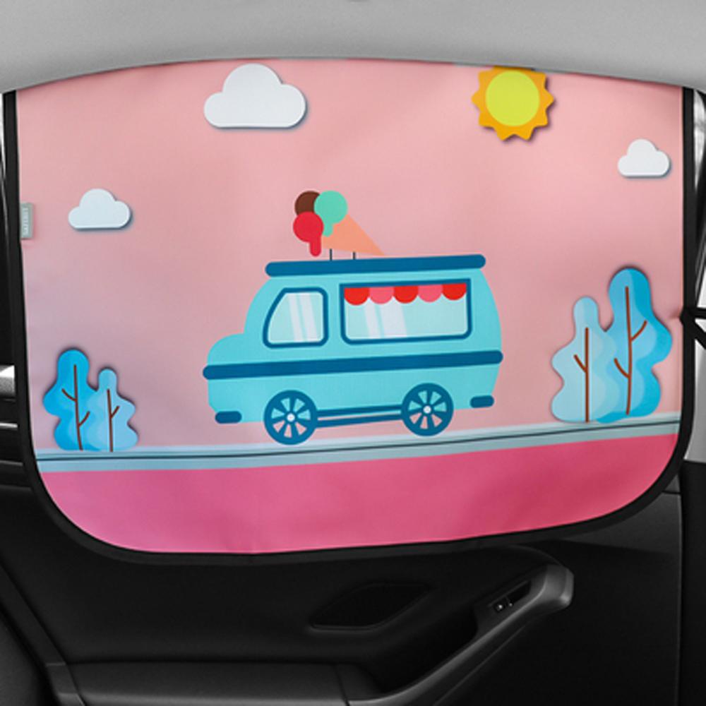 Tấm Phim Dán Cửa Sổ Xe Hơi Họa Tiết Hoạt Hình Dễ Thương Bắt Mắt