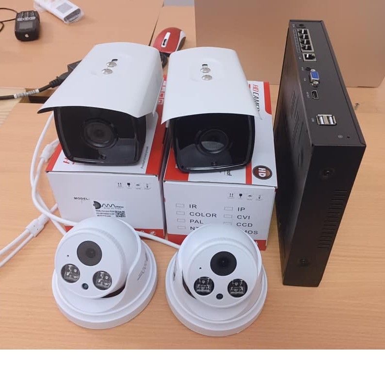 [ RẺ VÔ ĐỊCH ] Bộ 4 Mắt Camera IP POE Chống Trộm, Chuẩn Nén H265, Hỗ Trợ Thu Âm, Hồng Ngoại Soi Đêm Siêu Nét 3.0MP