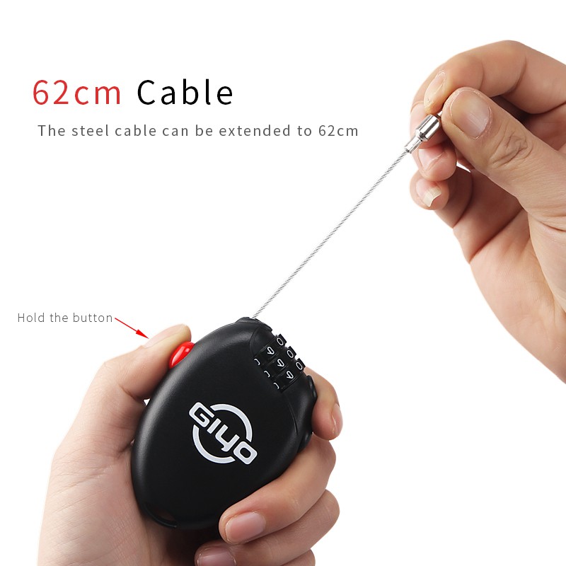 Giyo Ổ Khóa Xe Đạp 3 Chữ Số Chống Trộm