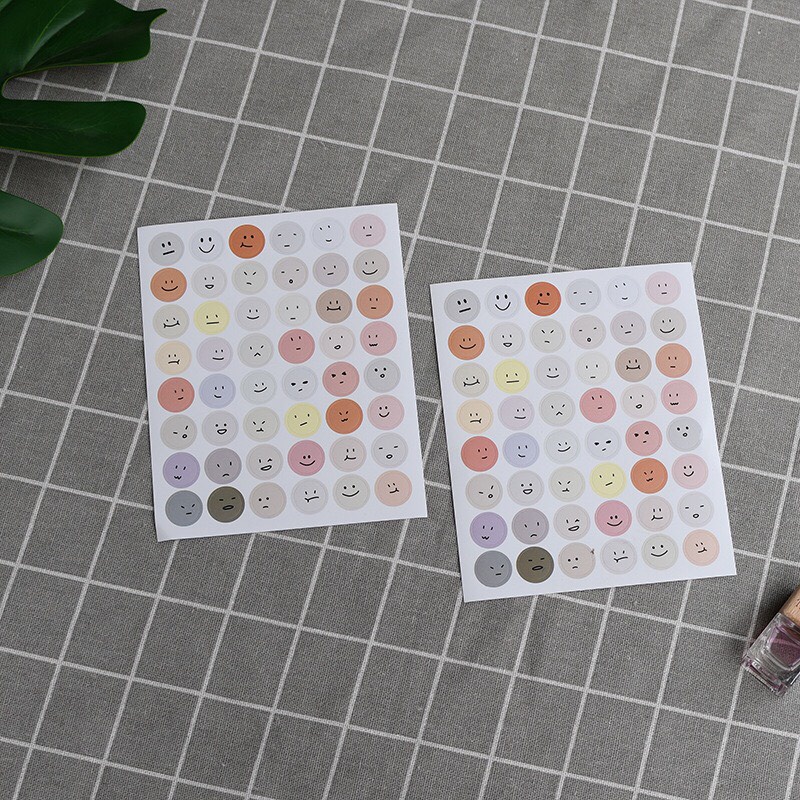Morandi sticker chấm bi nhiều màu sắc cực xinh