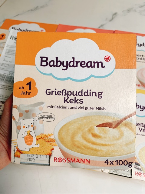 Váng sữa Babydream Đức 12M+ bay air (4 hũ x100gr) - DATE 07/2022