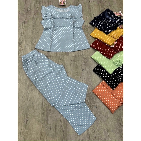 Đồ bộ vải lụa bông bi cỡ 9 5 tấc