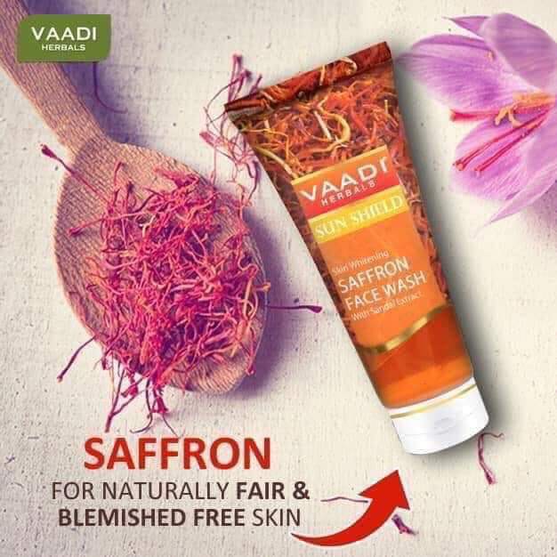 Sữa rửa mặt saffron làm trắng da chống nắng