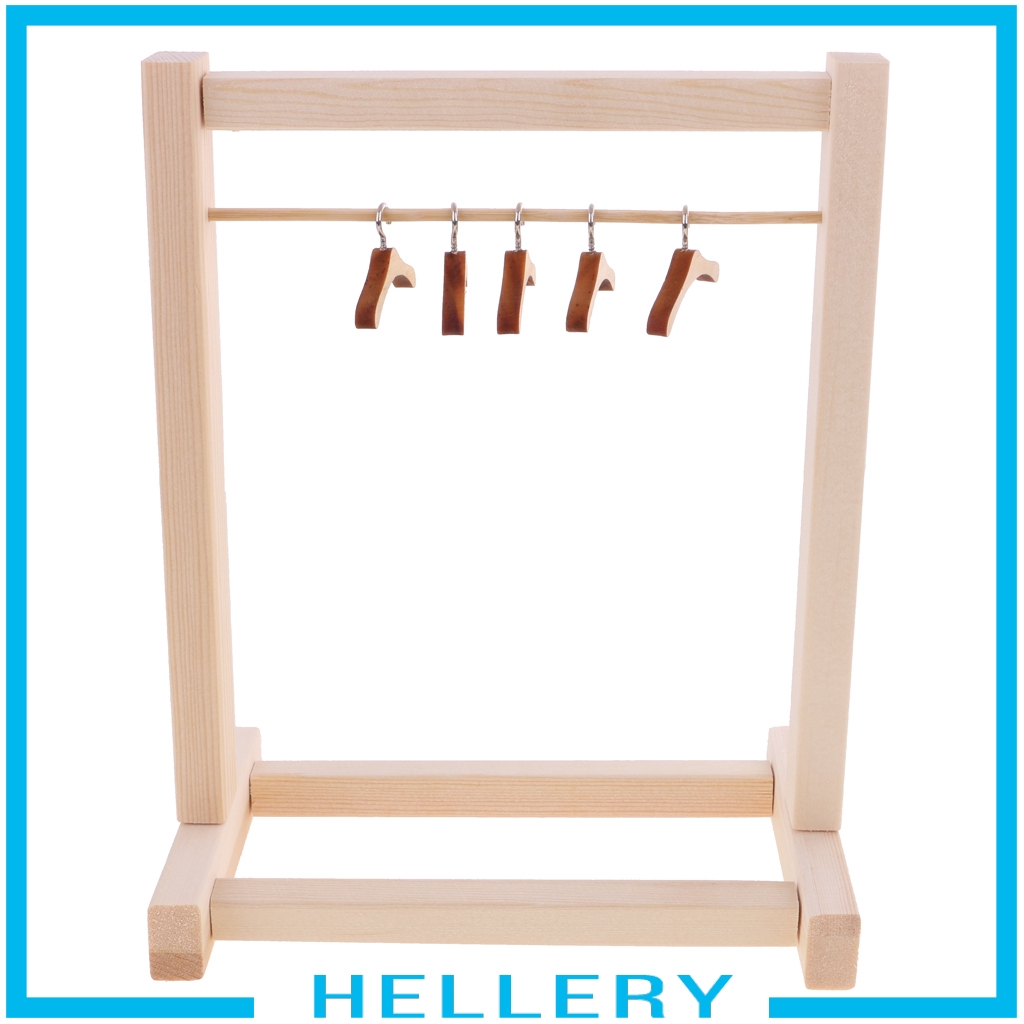 Set 10 Móc Treo Quần Áo Bằng Gỗ Cho Búp Bê 12 &quot;