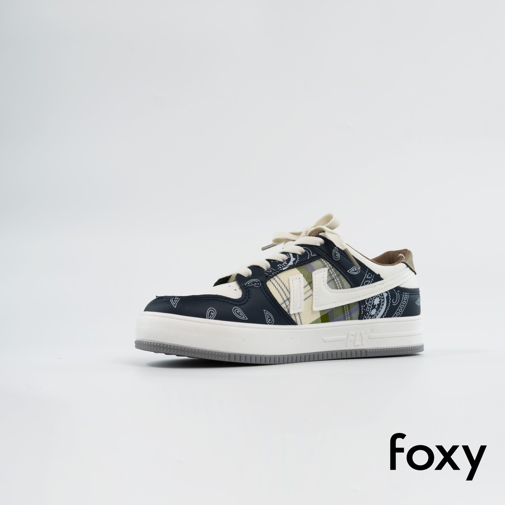 Giày Thể Thao Sneaker Nữ FOXY Dáng AF1 Họa Tiết Warior - FOX029