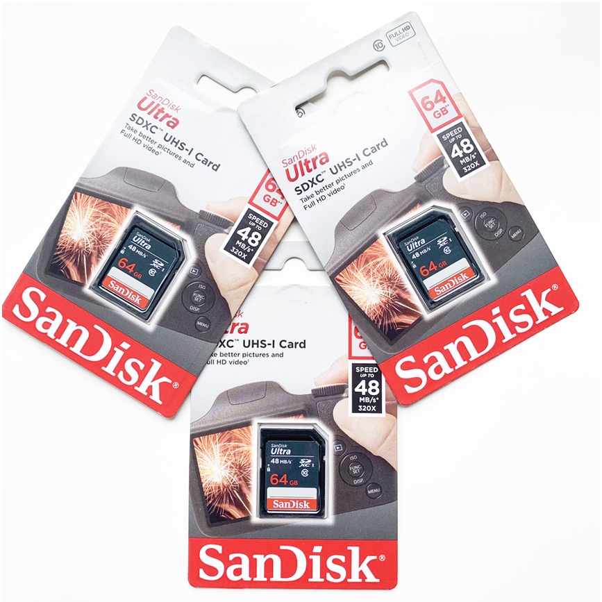 Thẻ nhớ SD Sandisk 16G 32G 64G cho máy ảnh máy quay