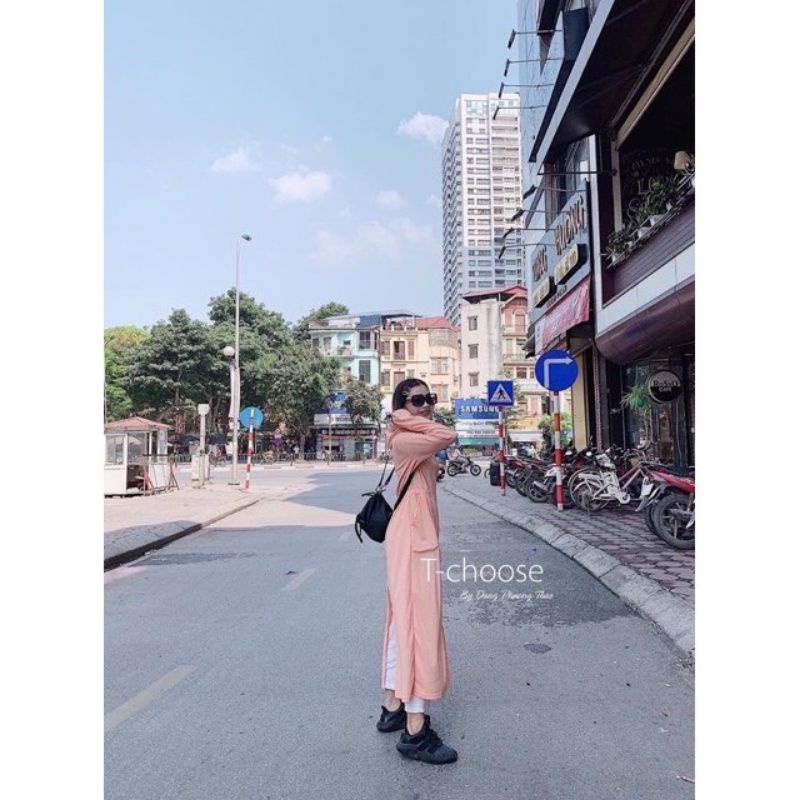 Áo choàng Thông hơi chun eo 1 lớp