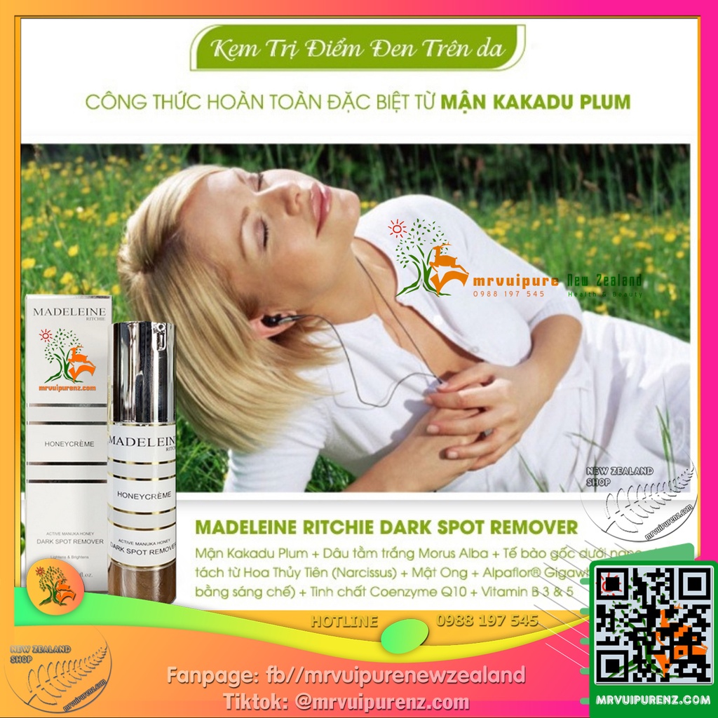 KEM DƯỠNG LÀM MỜ VẾT THÂM, GIẢM TÀN NHANG MADELEINE RITCHIE DARK SPOT REMOVER | BigBuy360 - bigbuy360.vn
