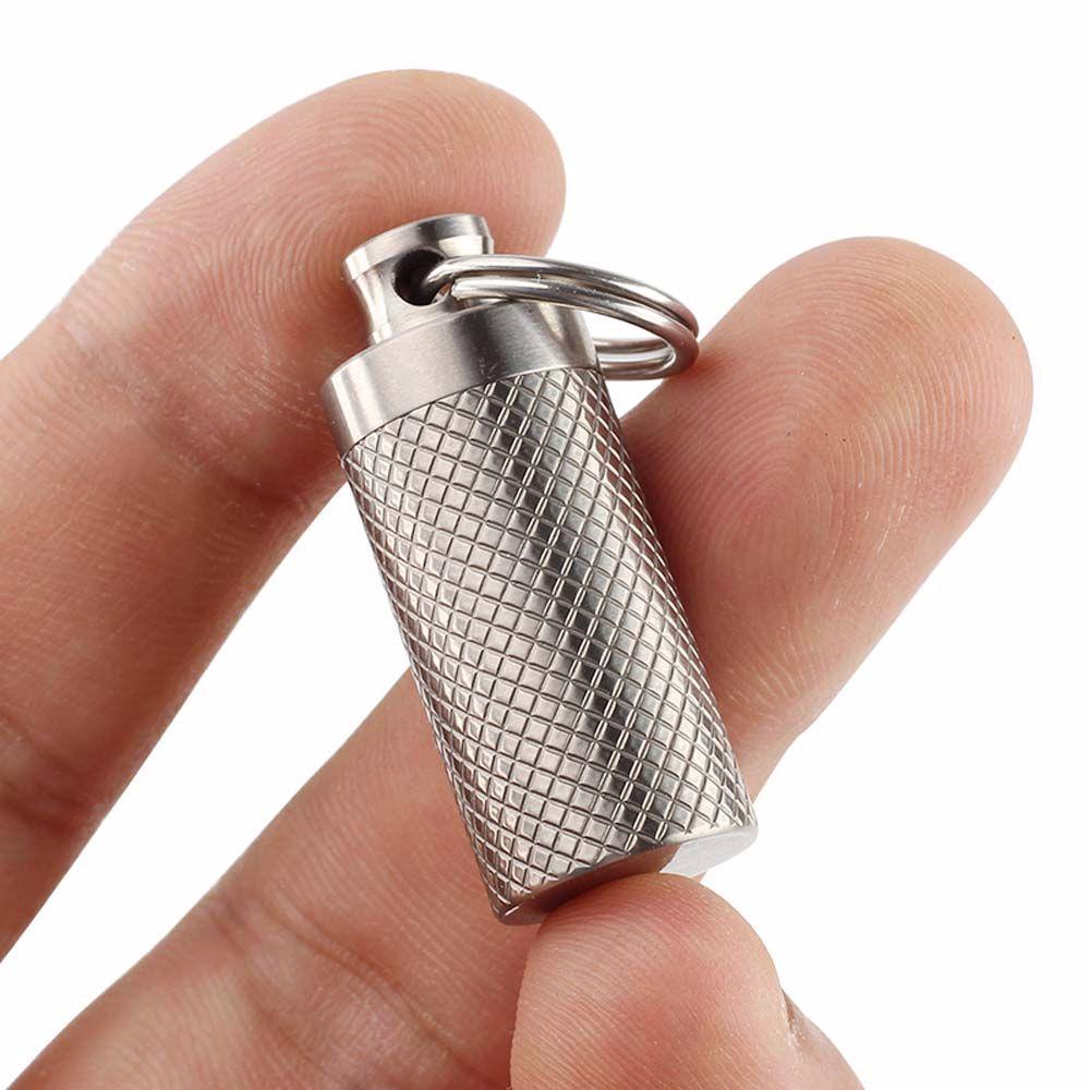 Hộp đựng thuốc MMULCK EDC mini chất liệu hợp kim titan có móc khóa tiện dụng