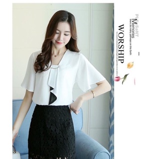 Áo voan kiểu tay loe
