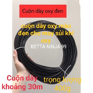 Cuộn dây oxy ĐEN 4 li 30 Mét cho máy sục sủi khí hồ cá cảnh - Dây sủi oxy 4mm ống nước dẻo màu đen