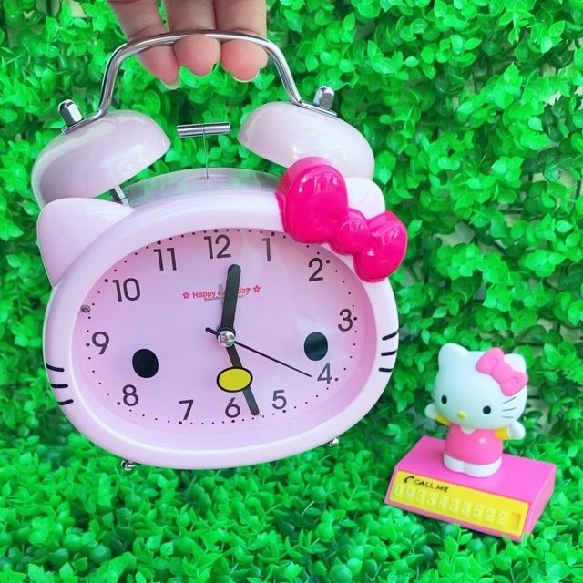 Đồng hồ báo thức có đèn Hello Kitty - Doremon