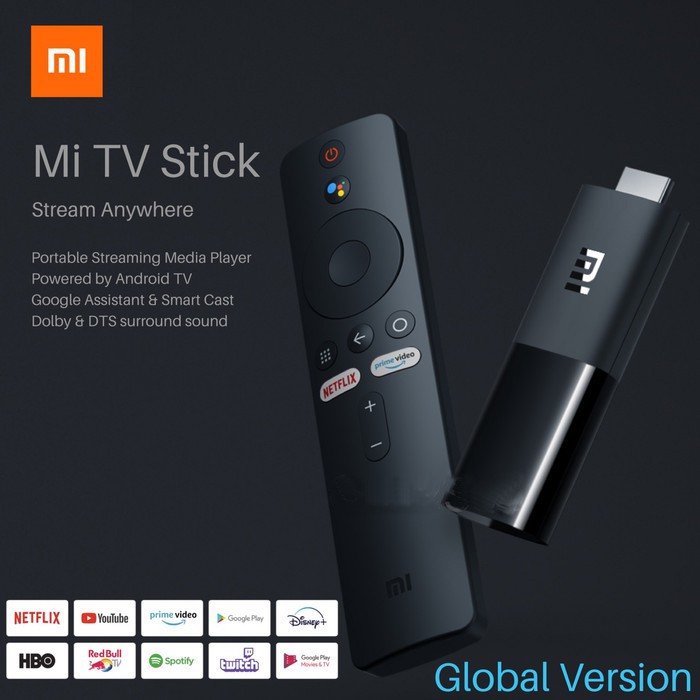 Xiaomi Mi Stick TV Android TV 9/0 Nhỏ Gọn Tìm Kiếm Bằng Giọng Nói - Bản Quốc Tế - Bảo Hành Tiêu Chuẩn 6 Tháng