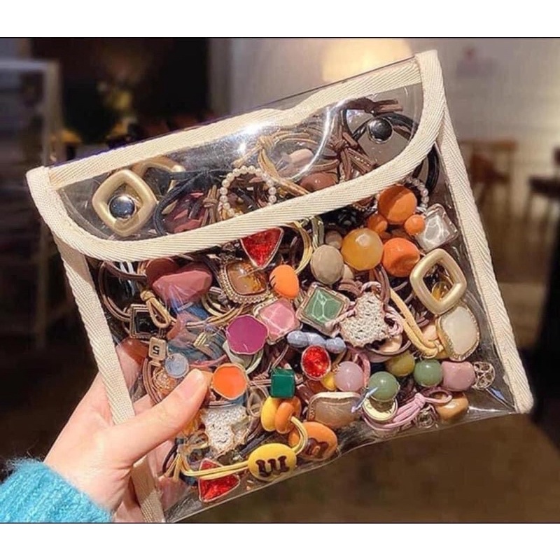 Buộc tóc nữ cá tính set 20 cái,FREESHIP, có túi đựng siêu xịn xò,hàng QC