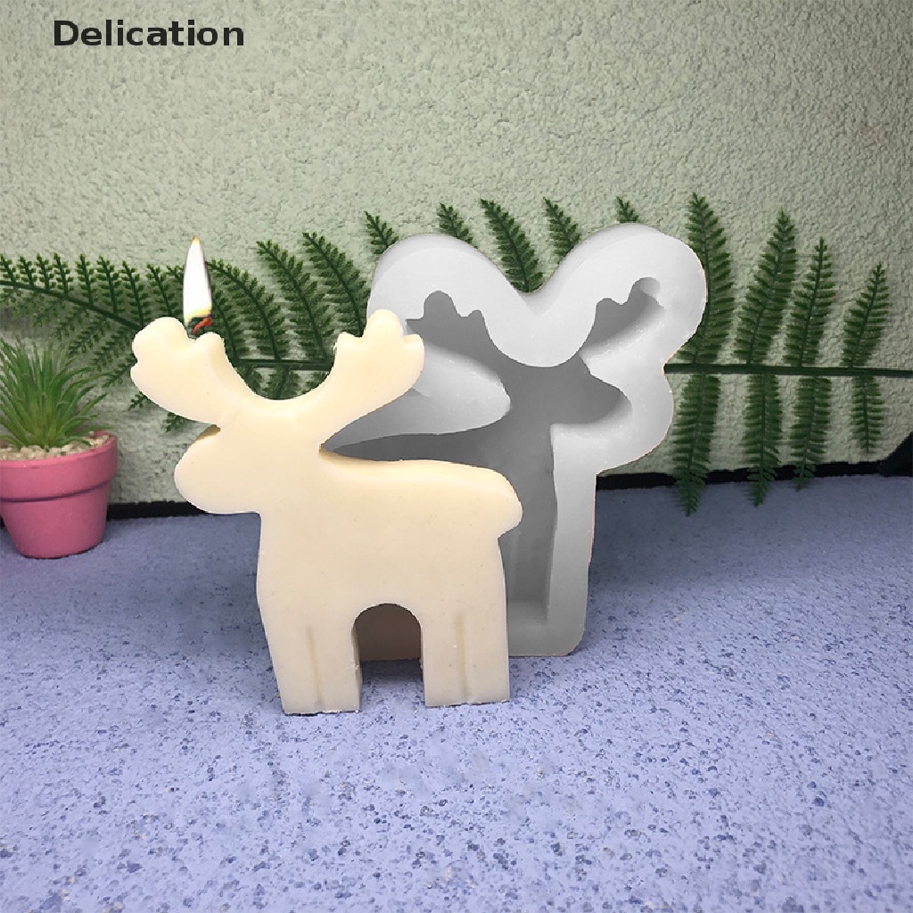 Khuôn Silicone Tạo Hình Hươu 3D Trang Trí Giáng Sinh