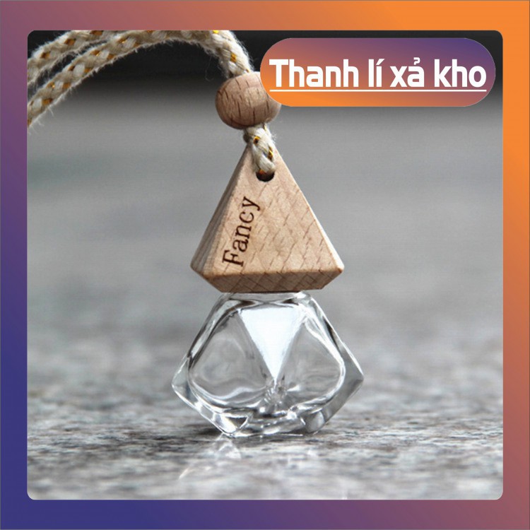 Lọ Đựng Tinh Dầu Lục Lăng Treo Xe Ô Tô - Vỏ Chai Tinh Dầu Thủy Tinh - Tinh Dầu Thơm Phòng - Khử Mùi Phòng - Tủ Quần Áo