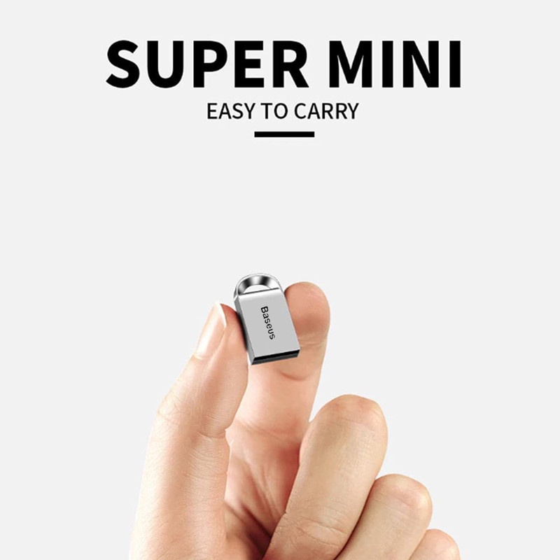 Ổ Đĩa Flash USB 2.0 2TB Mini Bằng Kim Loại Chống Nước Hiệu Baseus