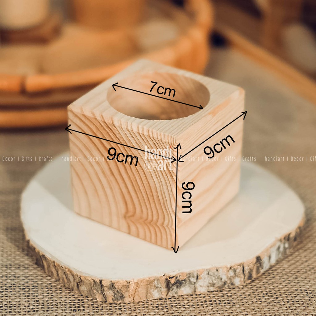 Chậu gỗ để bàn - chậụ gỗ trồng sen đá - chậu gỗ trang trí - wooden pots