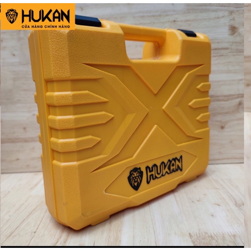 Máy khoan pin HUKAN 18V 4 cell Model HK-XC5 không chổi than tặng kèm 24 phụ kiện