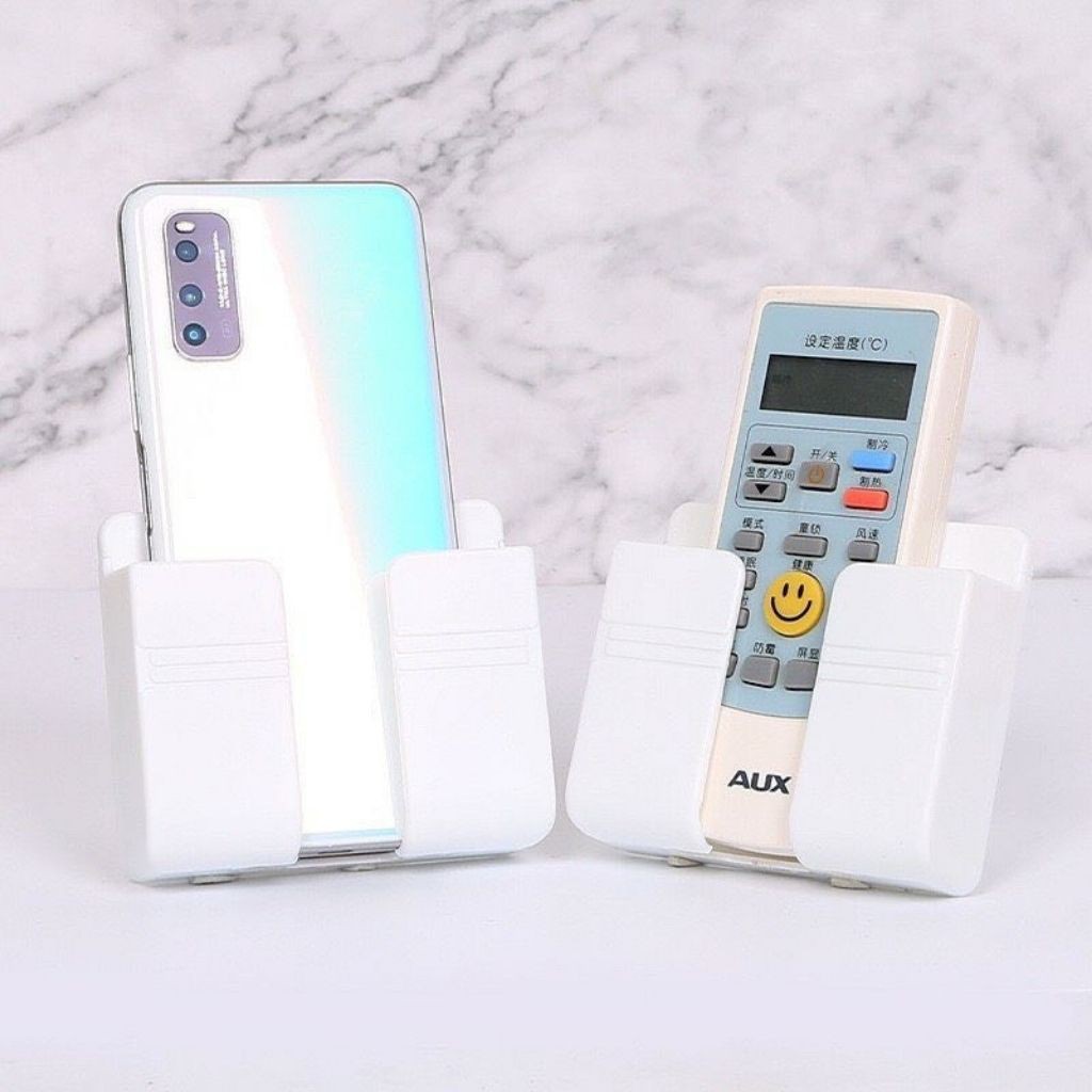 Hộp Đựng Điện Thoại-Remote Dán Tường Có Lỗ Cắm Xạc Tiện Lợi | BigBuy360 - bigbuy360.vn