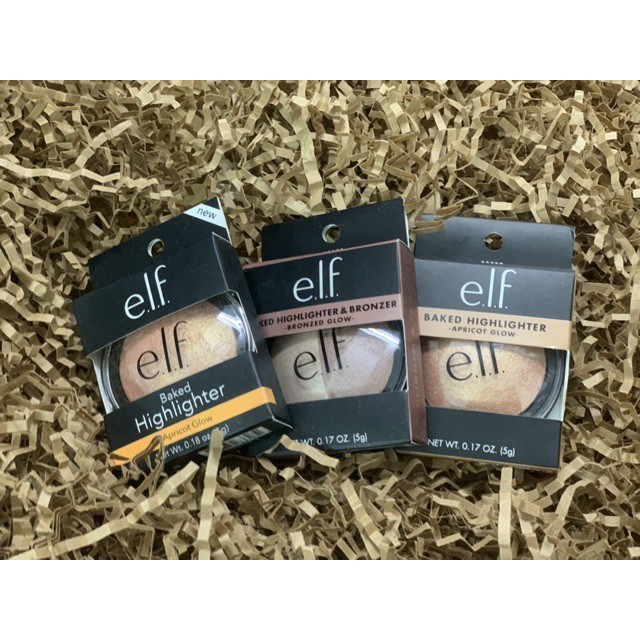 PHẤN BẮT SÁNG E.L.F BAKED HIGHLIGHTER (2 Màu Hot Hit Nhất: Bronzed glow, Apricot Glow)