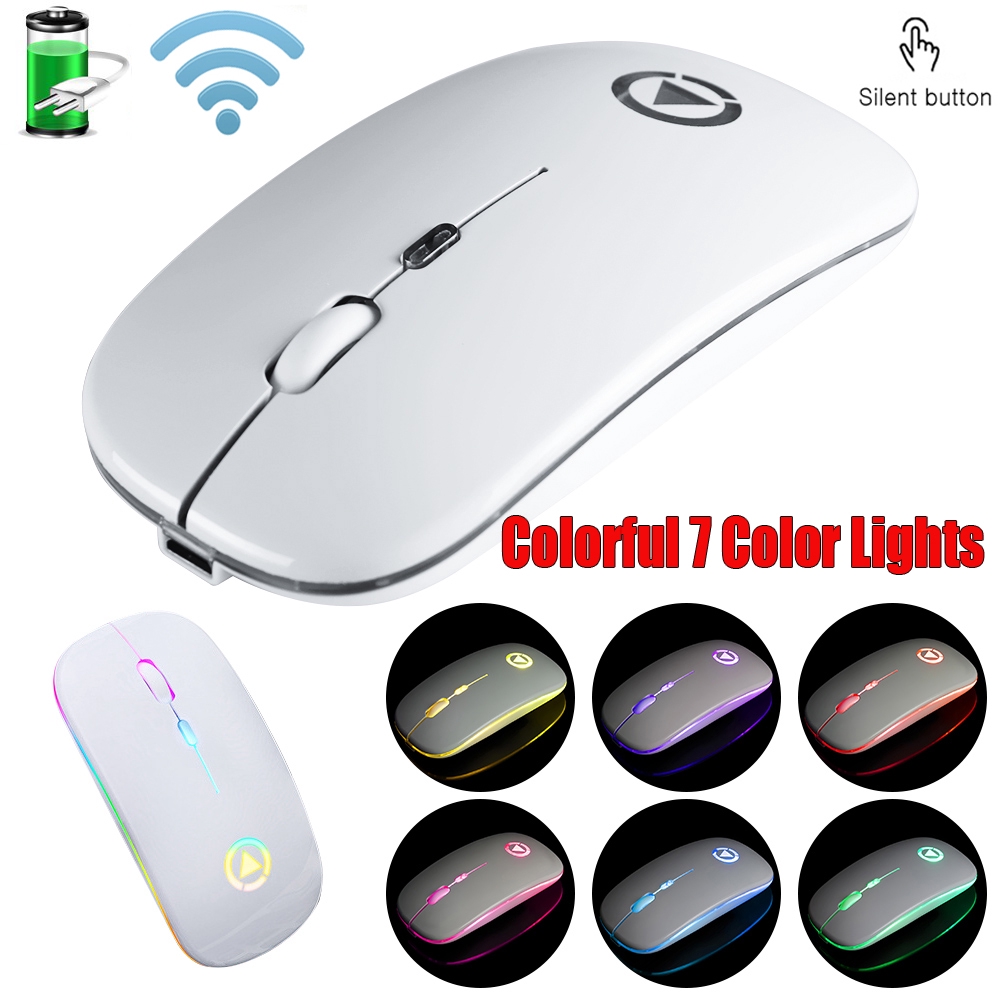 ❀SIMPLE❀ 1pc Work Long PC Laptop Ultra Thin Silent Button Super Slim Wireless Mouse