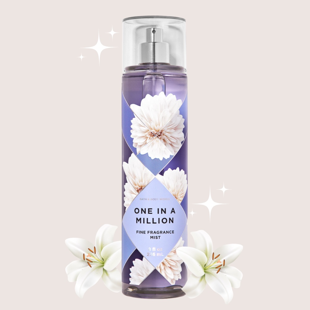 Xịt Thơm Toàn Thân Body Mist Bath & Body Works - ONE IN A MILLION - Hương Hoa Nhài Nồng Ấm Chai 236ml