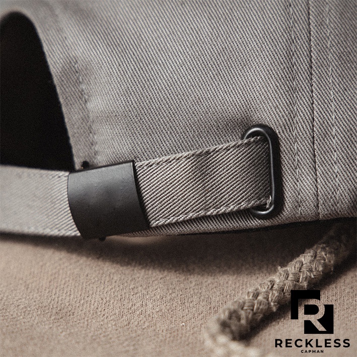 Nón Lưỡi Trai Màu Xám Trơn Reckless Capman, Nón Kết Trơn Signature Ballcap Vải Kaki Cotton