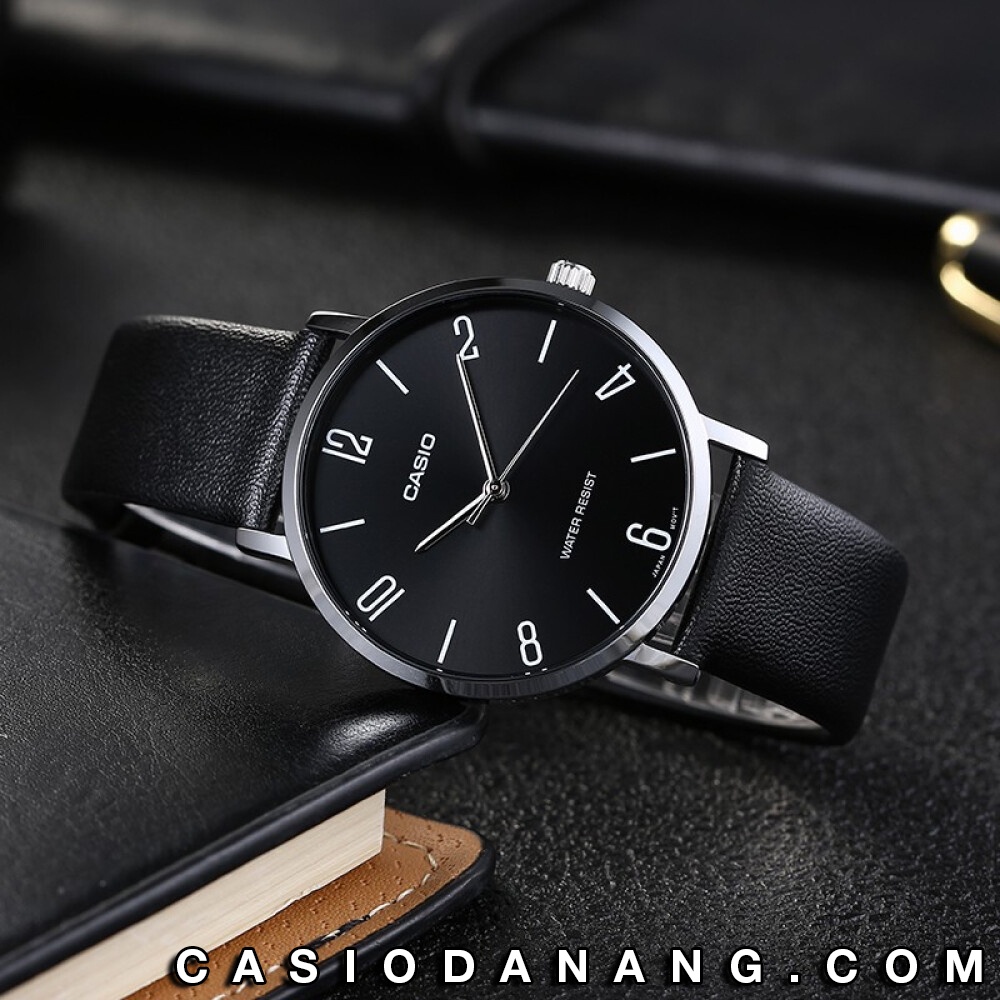 Đồng hồ nam dây da Casio chính hãng Anh Khuê MTP-VT01L-1B2UDF (40mm)