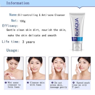 [RẺ VÔ ĐỊCH] Sữa rửa mặt mụn Bioqua 100g