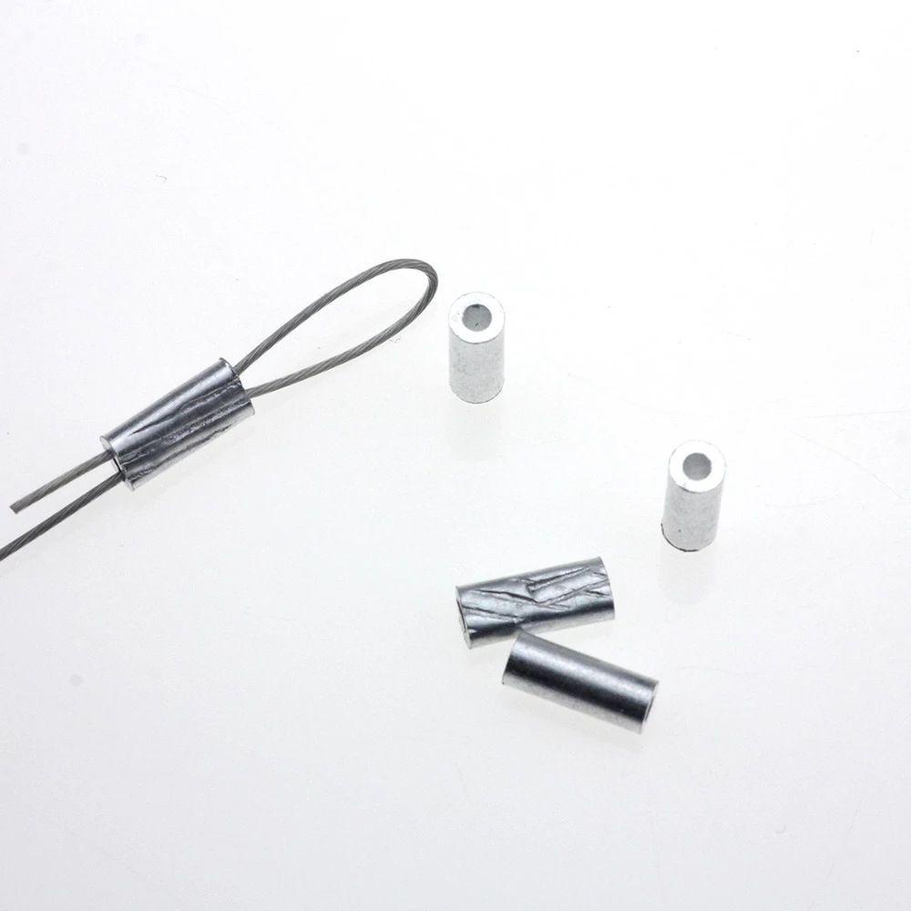 SHOUKEY Set 100 Ống Nối Dây Câu Cá Bằng Nhôm Chất Lượng Cao