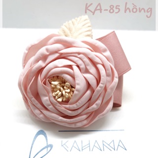 Cài áo hoa vải có nhuỵ đính ruy băng Màu hồng, màu đỏ- mã KA85