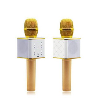 Mic karaoke kèm loa Q7 3 in 1 ( màu vàng )