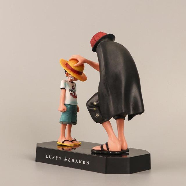 ♟One Piece Sailing King Shanks Tóc Đỏ Làm bằng tay Gửi Mũ Rơm cho Luffy Thời thơ ấu Món quà trang trí đồ chơi búp bê
